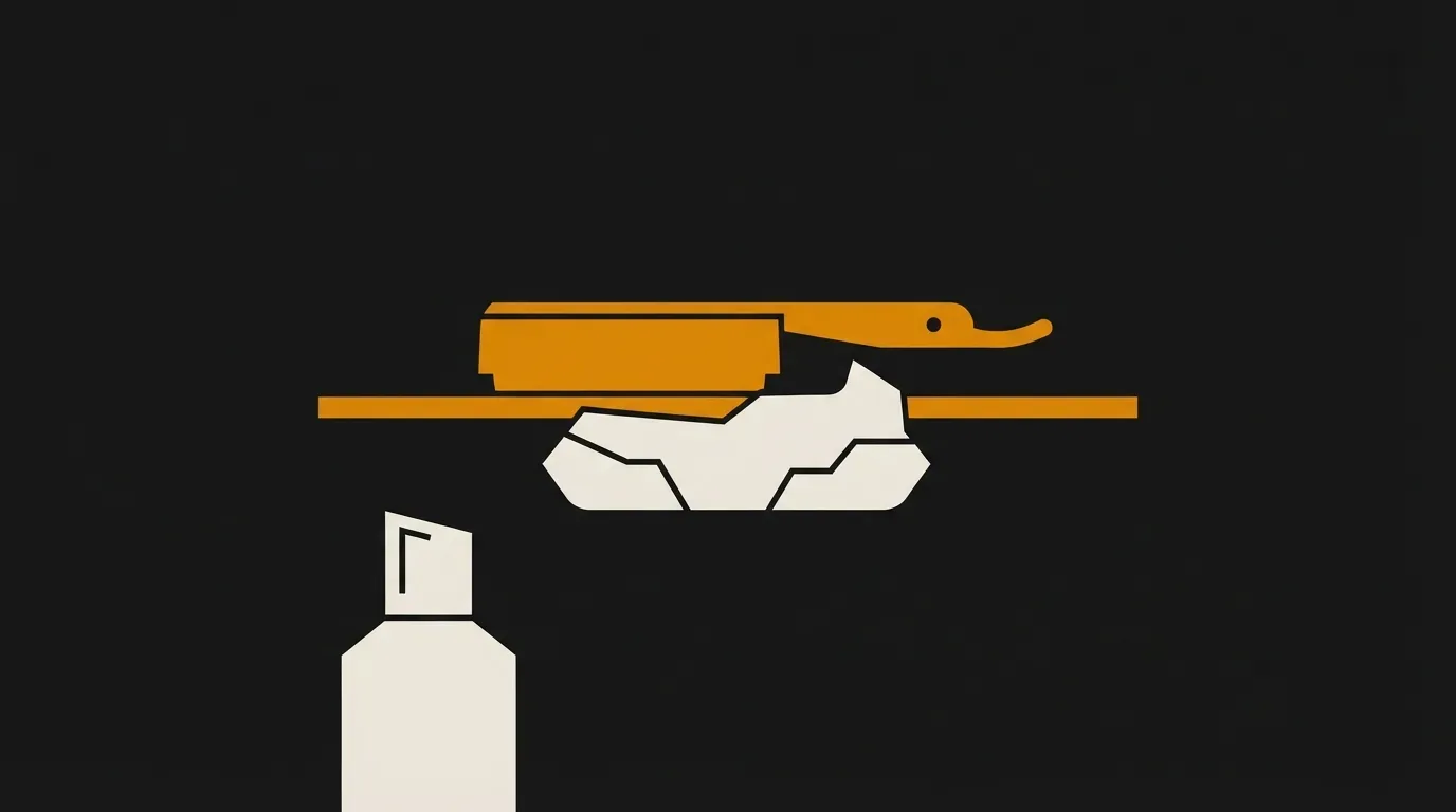 Ilustracja do sekcji "Co poza ręcznikiem wpływa na to, że maszynka sunie, a nie szarpie?"