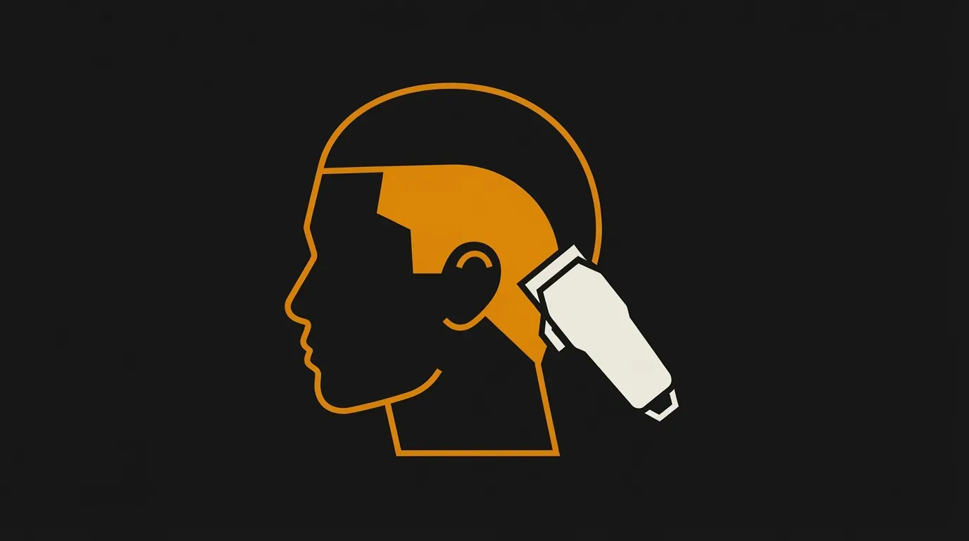 Burst fade: łuk wokół ucha zamiast prostej linii