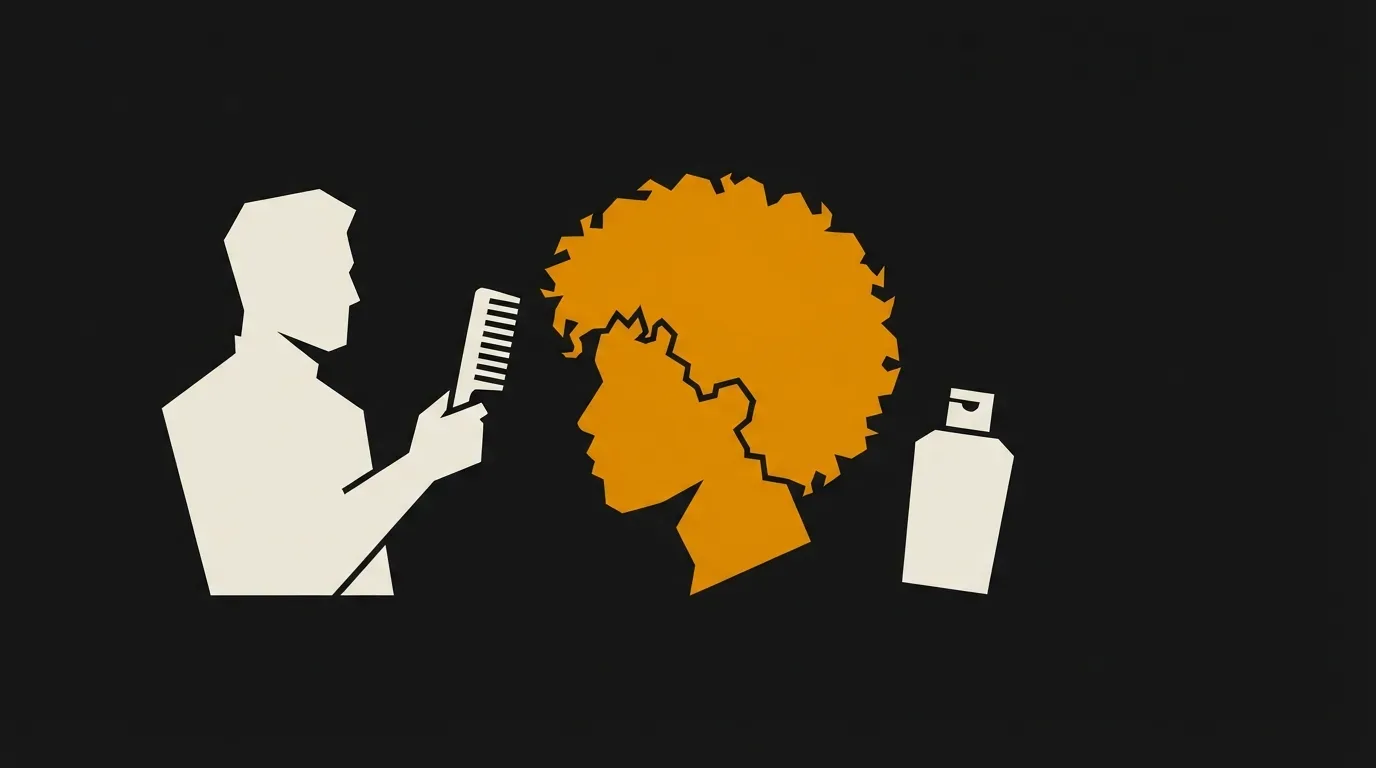 Ilustracja do sekcji "O co poprosić barbera, żeby fryzura nie zmieniła się w bezkształtną kulę po pierwszym myciu?"