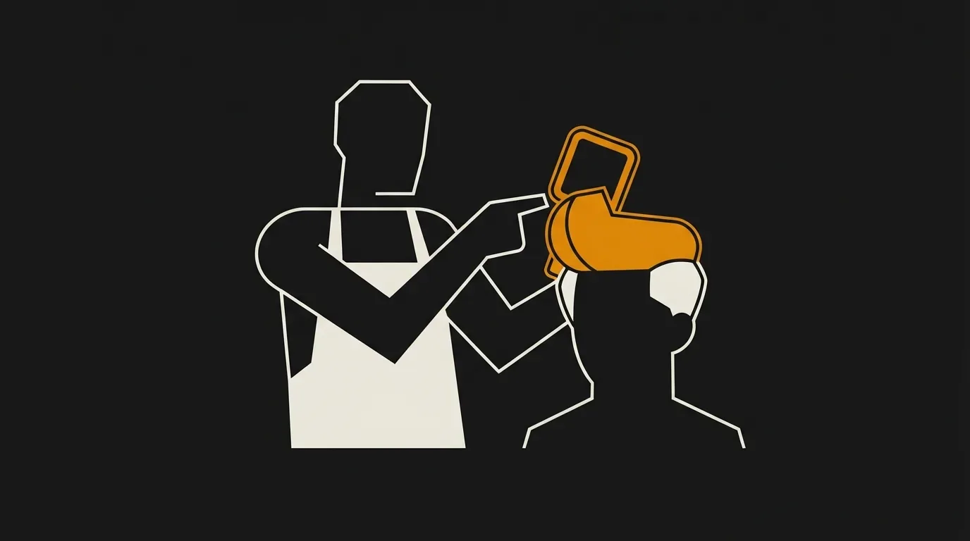 Ilustracja do sekcji "Jak wytłumaczyć barberowi, czego oczekujesz, żeby nie wyszedł ci pompadour?"